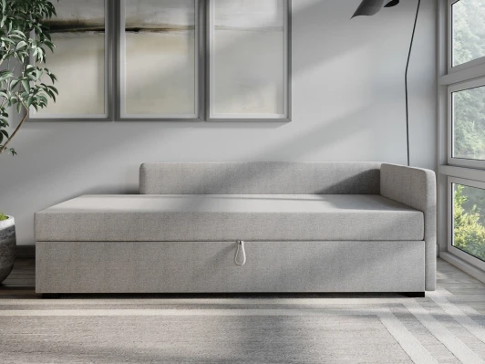 221116 Диван-кровать Arsko Велес Угол правый рогожка серая