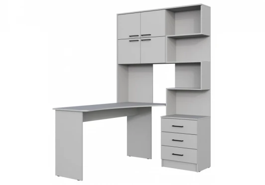 664908 Компьютерный стол Эльброни левый шиншилла серая 664908