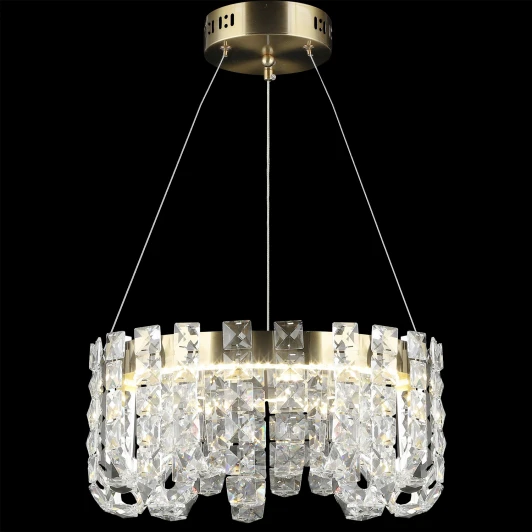 02601-0.4-80W LED COP+CH Подвесная люстра хрустальная светодиодная Reluce 02601-0.4-80W LED COP+CH (220V, на тросе)