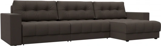 128290 Диван угловой с декором Лига-049 НПБ Лонг Лига Диванов (Рогожка) арт.128290