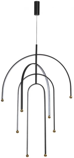 6633/95L Подвесной светильник Odeon Light Memfi 6633/95L HIGHTECH ODL24 металл/черный/акрил LED 95W 3000K 220V (на проводе)