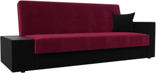 118494L Диван-книжка Лига-020 стол слева (Бордовый,Черный/Микровельвет) Лига Диванов арт.118494L