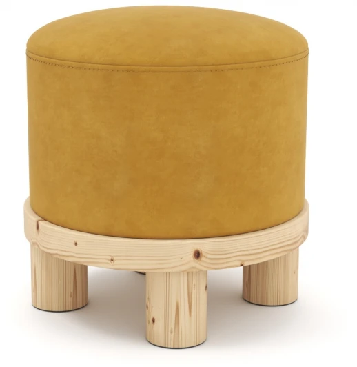 221164 Пуф Arsko Сканди 1 горчичный велюр