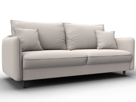 129620 Диван прямой Лига-064 НПБ (ДСП/Дерево/Замша/Бежевый) Лига Диванов 129620