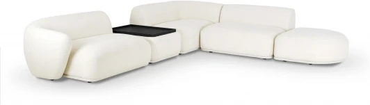 857067 Диван Fabro ОГОГО (арт.857067), (Ткань,Букле/Белый)