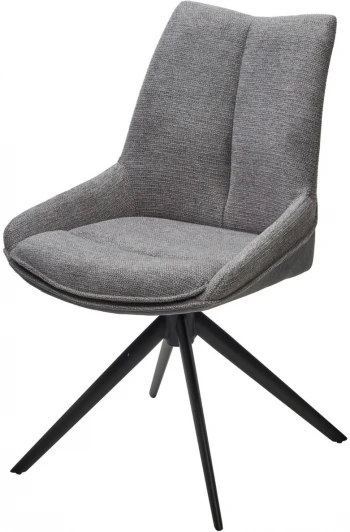 626M05478 Стул OSKAR 360 град. поворот. KN01-03 Серый/ BZ1046-02 Темно-серый/ Черный, ®DISAUR