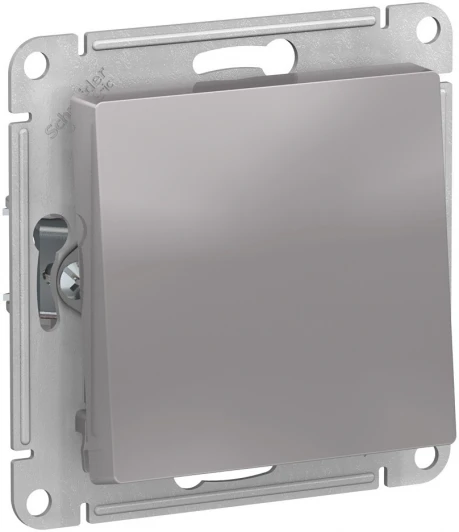 ATN000361 Выключатель встраиваемый одноклавишный (алюминий) Systeme Electric AtlasDesign ATN000361