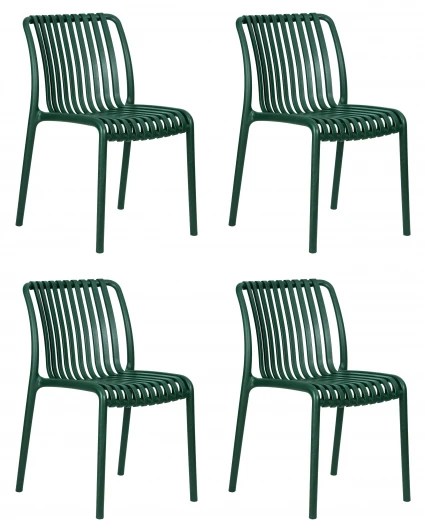 LMZL-PP776-N_P-G-13 Набор 4 шт стул обеденный DOBRIN WALTER (темно-зеленый)