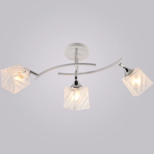 01593-0.3-03 WH+CR Потолочная люстра на штанге Reluce 01593-0.3-03 WH+CR