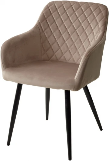 628M03756 Стул M-City BRANDY BLUVEL-40 бежевый/ черный каркас