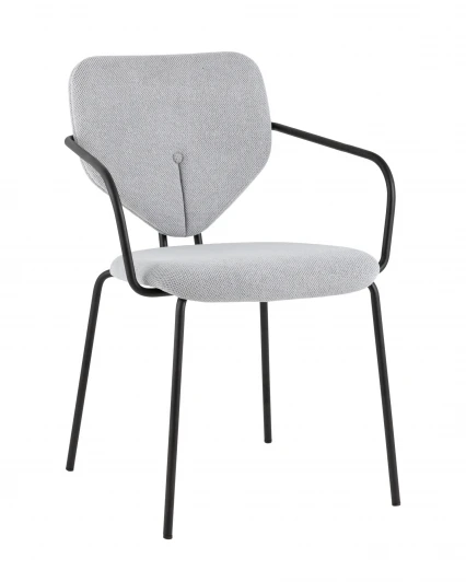 УТ000039586 Стул обеденный Masey с подлокотниками серый Stool Group арт.УТ000039586