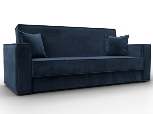 127456 Диван-книжка Куба (ДСП,ЛДСП/Пластик/Велюр/Синий) Лига Диванов 127456