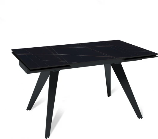 50951000001290 Стол раскладной Rhein (140+40+40), керамика матовая Blackgold Top Concept (21946)