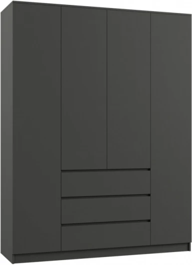 521080 Шкаф Мадера ЛДСП (Мадера ЛДСП графит новый) Woodville арт.521080