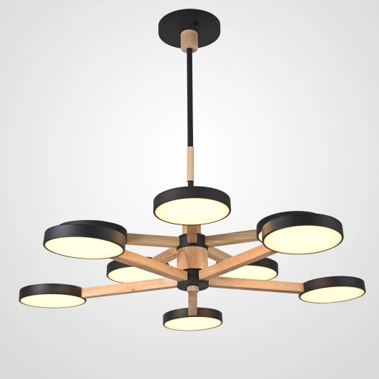 Turna-Dbl01 Потолочная люстра на штанге LED TURNA DBL L10 Black ImperiumLoft Turna-Dbl01 (229085-26, Умный дом, WiFi, голосовое управление)