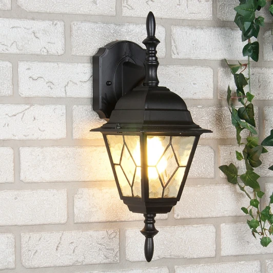 Vega D черный Настенный фонарь уличный Elektrostandard Vega черный D