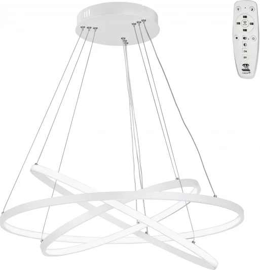 V2515DT-0/3S Подвесной светильник светодиодный LED 80Вт, 2700-6500К Vitaluce V2515DT-0/3S (220V, пульт управления, на тросе, кольцо)