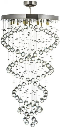 Tesoro H 1.4.55.105 N Потолочная хрустальная люстра на штанге Dio D'Arte Tesoro Nickel H 1.4.55.105 N (220V)