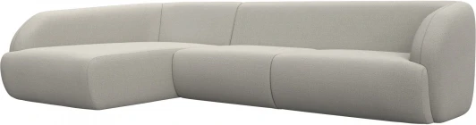 125480L Диван угловой Лига-041 левый угол (Бежевый/Рогожка) Лига Диванов арт.125480L