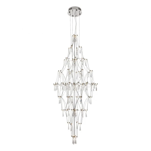 ML.7826.600P CR Подвесная люстра светодиодная хрустальная с пультом с регулировкой цветовой температуры Modelux ML.7826.600P CR