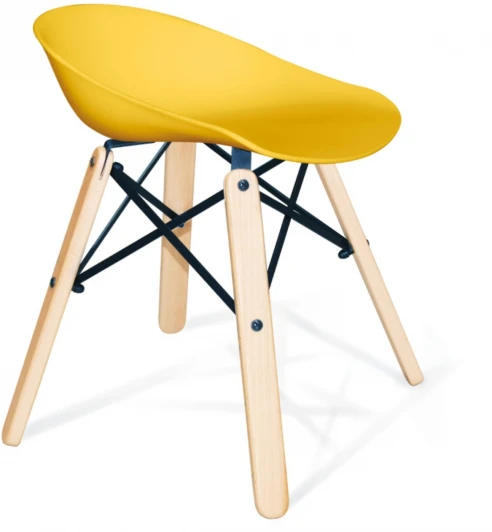 6811012001 Стул SHT-ST19/S70 желтый/черный/прозрачный лак от фабрики Sheffilton