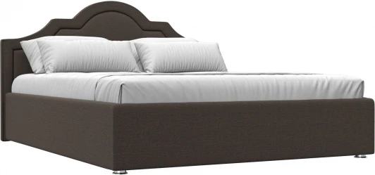 123044 Кровать интерьерная Афина 160 (Коричневый/Рогожка) Лига Диванов арт.123044