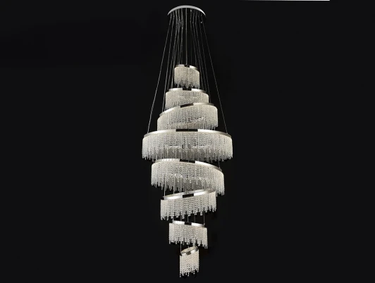 10160/350 Большая подвесная люстра хрустальная светодиодная Newport 10160 10160/350