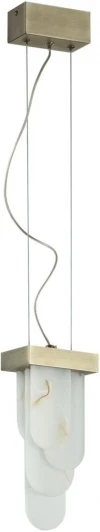 5437/12L Подвесной светильник Odeon Light Foros 5437/12L бронзовый "брашинг"/металл/смола под алебастр/акрил LED 12W 3000K (220V, на тросе)