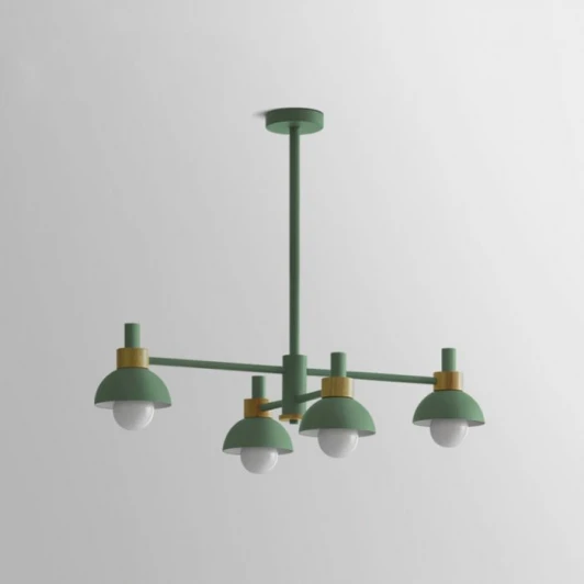 FANTA_A01 Люстра на штанге Fanta A 4 Lights Green ImperiumLoft Fanta_A01 (193153-26) (220V)