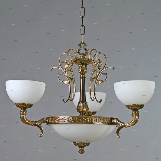 02155/3 PB Люстра подвесная Ambiente by Brizzi Toledo, 6 ламп, бронза с белым