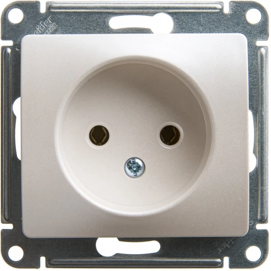 GSL000641 Розетка встраиваемая без заземления (перламутровый) Systeme Electric Glossa GSL000641