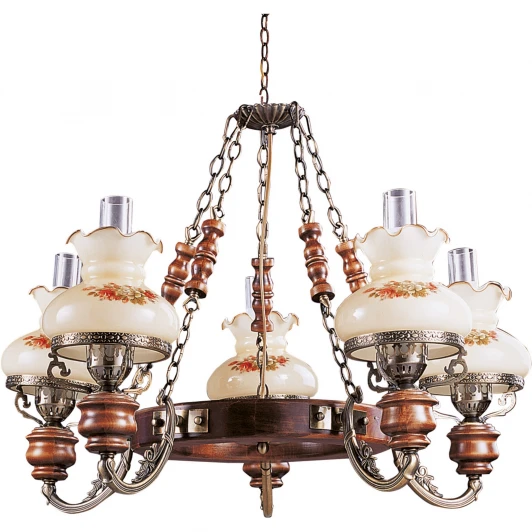 838-05-02 красное дерево+бронза Подвесная люстра N-Light 838 838-05-02 красное дерево+бронза