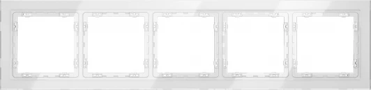 VLS110501 Рамка на 5 постов (белый, стекло) Voltum S70 VLS110501