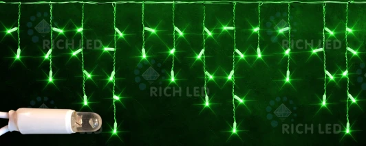 RL-i3*0.5-CT/G Гирлянда светодиодная Бахрома зеленая 220B, 112 LED, провод прозрачный, IP65 RL-i3*0.5-CT/G Rich LED