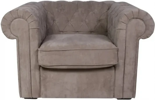329459 Кресло Chesterfield ОГОГО (арт.329459), (Ткань/Серо-коричневый)