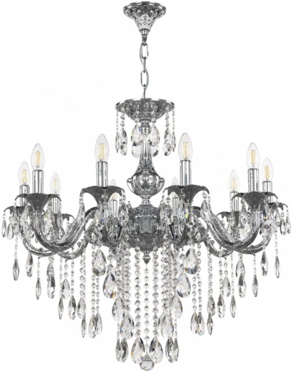 AL79101/10/250 B Ni Подвесная люстра Bohemia AL7901 AL79101/10/250 B Ni (220V, подвески, на цепи, подсвечник, свеча)