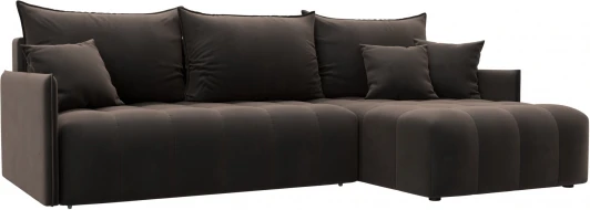 129031 Диван угловой Лига-054 НПБ угол универсальный Лига Диванов (Велюр) арт.129031