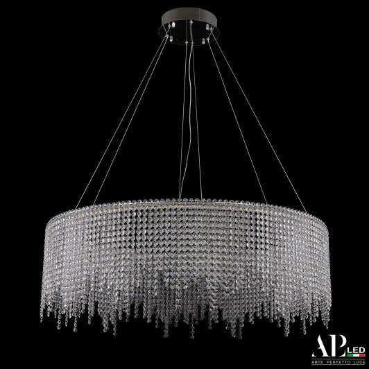 SH02.93.B.Ni.4000.Dim Подвесная люстра светодиодная APL LED Sicilia SH02.93.B.Ni.4000.Dim (220V, хрусталь, на тросе)