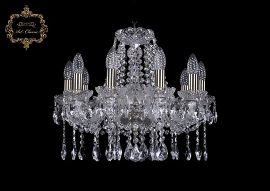 11.12.10.165.Br.Sp Подвесная люстра Art Classic 11.12 11.12.10.165.Br.Sp (220V, хрусталь, на цепи, подсвечник, свеча)