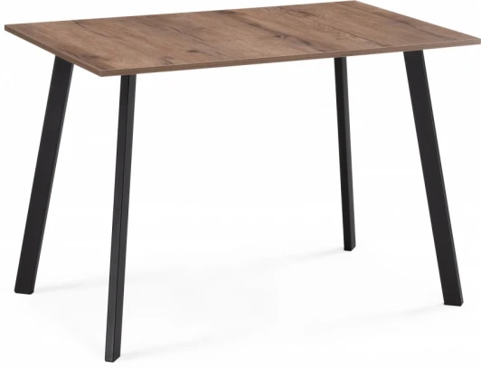 584295 Кухонный стол Woodville Ремли 110х67х76 дуб галифакс табак / черный (ЛДСП) арт.584295
