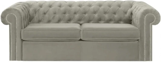 344633 Диван Chesterfield ОГОГО (арт.344633), (Ткань/Белый)