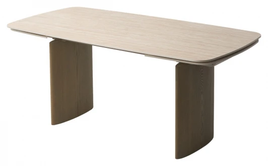 614M06013 Стол КАЛВИН (CALVIN) 180 цвет ТРАВЕРТИН (MATTE ROME TRAVERTINE SOLID CERAMIC) / СЕРЫЙ ДУБ, ®DISAUR M-City 64672