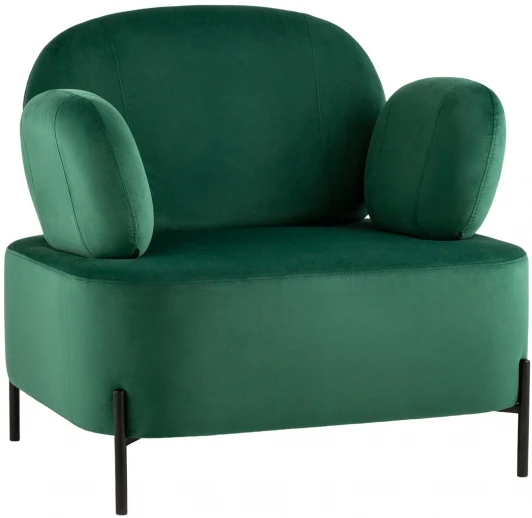 УТ000035881 Кресло Stool Group Кэнди с подлокотниками велюр зелёный УТ000035881