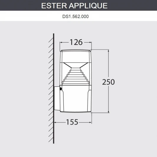 DS1.562.000.WXD1L Настенный уличный светильник Fumagalli Ester DS1.562.000.WXD1L (220V, IP55)