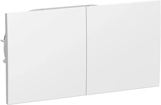 ATN000128 Розетка встраиваемая двойная с заземлением, шторками и крышкой (белый) Systeme Electric AtlasDesign ATN000128