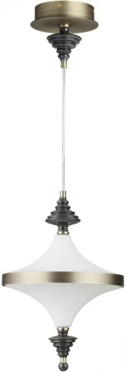 5404/23L Подвесной светильник Odeon Light Ula 5404/23L бронзов.брашированн./черный/стекло/керамика LED 23W 3000K (220V, на проводе)