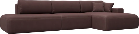 127759 Диван угловой Лига-036 НПБ Модерн Лонг правый угол Лига Диванов (Замша) арт.127759