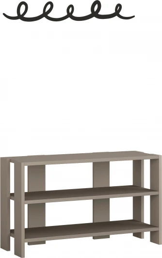 LEV00802 Обувница с вешалкой для одежды TONO SHOE RACK-HANGER (Дерево/Бежевый) LEVE