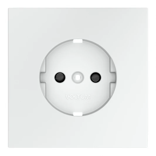 VLS000702 Накладка для розетки с заземлением и защитными шторками Voltum S70 VLS000702 (белый матовый)