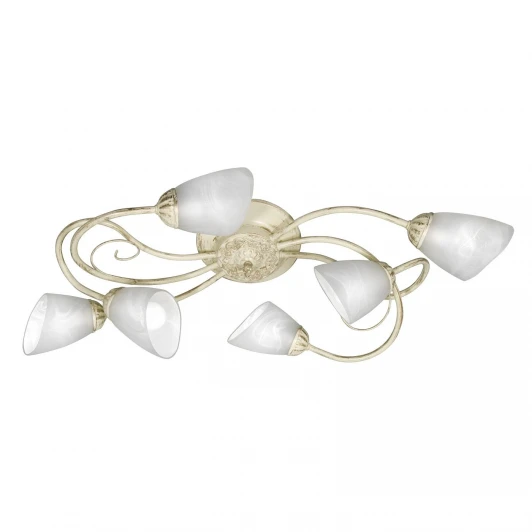 S9178-6 Люстра потолочная Day&Night, 6 плафонов, бежевый с золотом и белым